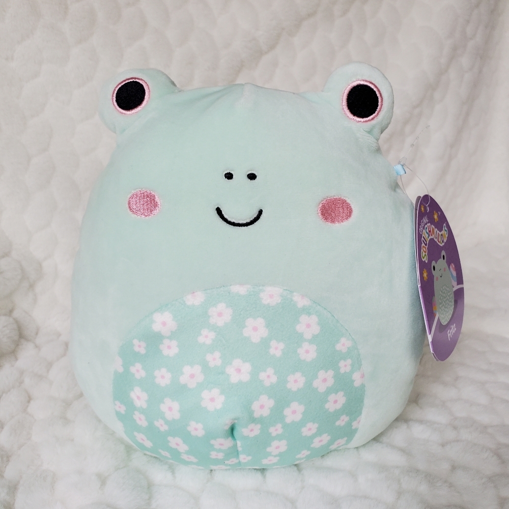 Fritz the Frog with Flower Belly Squishmallows BNWT 8 Inch